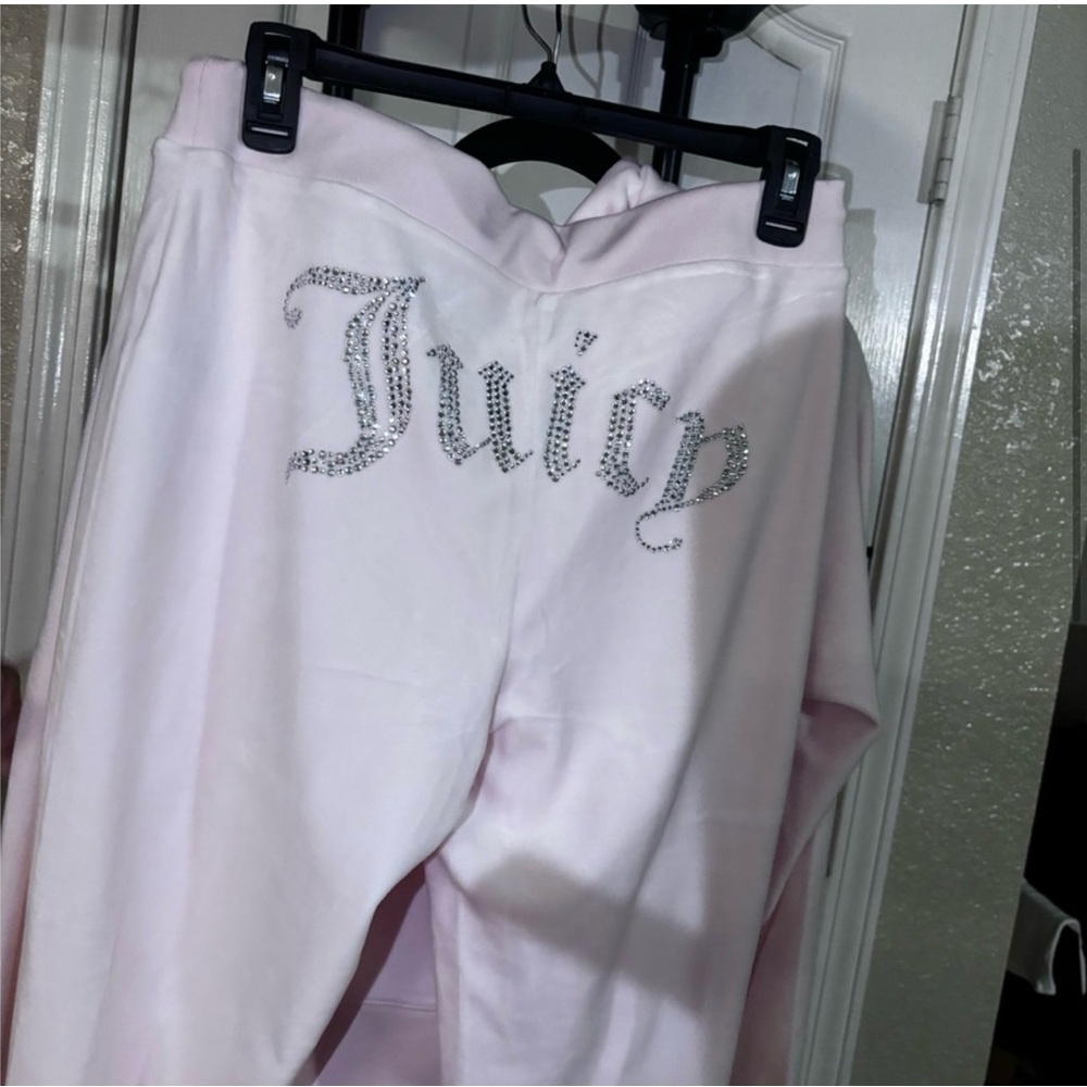 OG BIG BLING VELOUR LIGHT PINK pants
